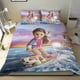 thumbnail image 1 of Muñeca American Girl Conjunto de sábanas temático, trío de piezas, cómodo y amigable con la piel, diseño único, regalo de decoración para el hogar para familiares, amigos y fans,135cm *200cm, 1 of 6