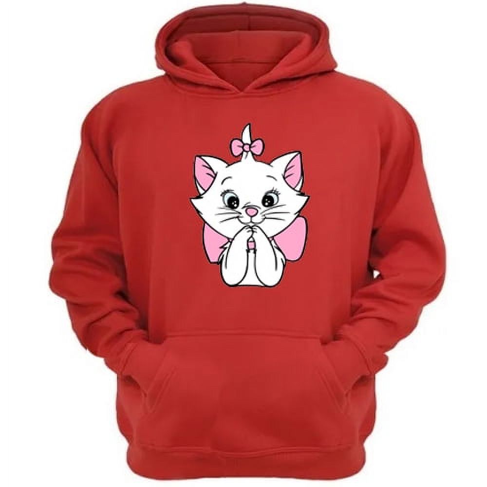 Genérico - Polerón Canguro Gatos Aristócratas Rojo Talla L Unisex