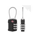 thumbnail image 3 of Candado de seguridad con cable de acero y clave de 3 dígitos, negro, 3 of 3