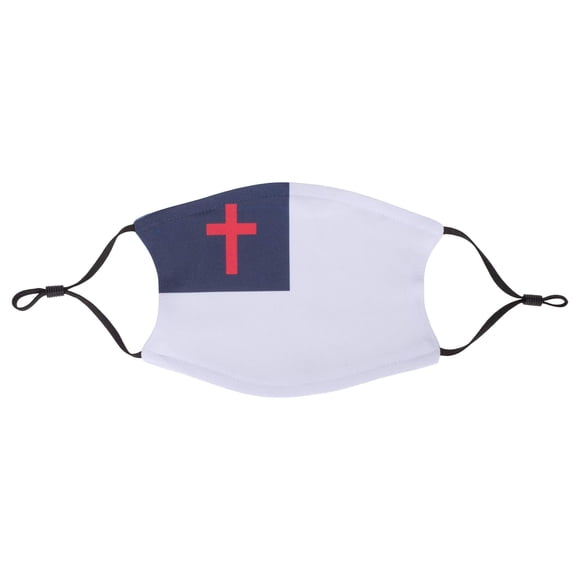 Máscara facial moderna con diseño de bandera cristiana de Dicksons
