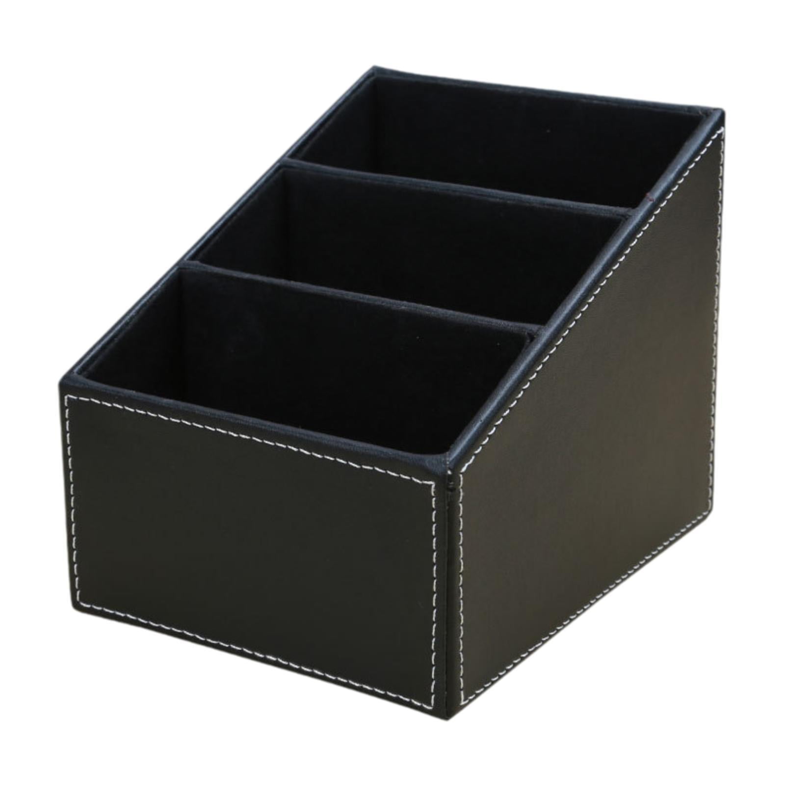 Bothyi - Organizador De Escritorio, Contenedor, Soporte Para Control Remoto Para Dormitorio, Sala De Estar, Mesa, Color Negro