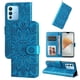 thumbnail image 1 of Funda tipo cartera FOXDOCK para Vivo V23 Pro , diseño girasol en relieve, cuero PU, cierre magnético, soporte y tarjetero, 1 of 5