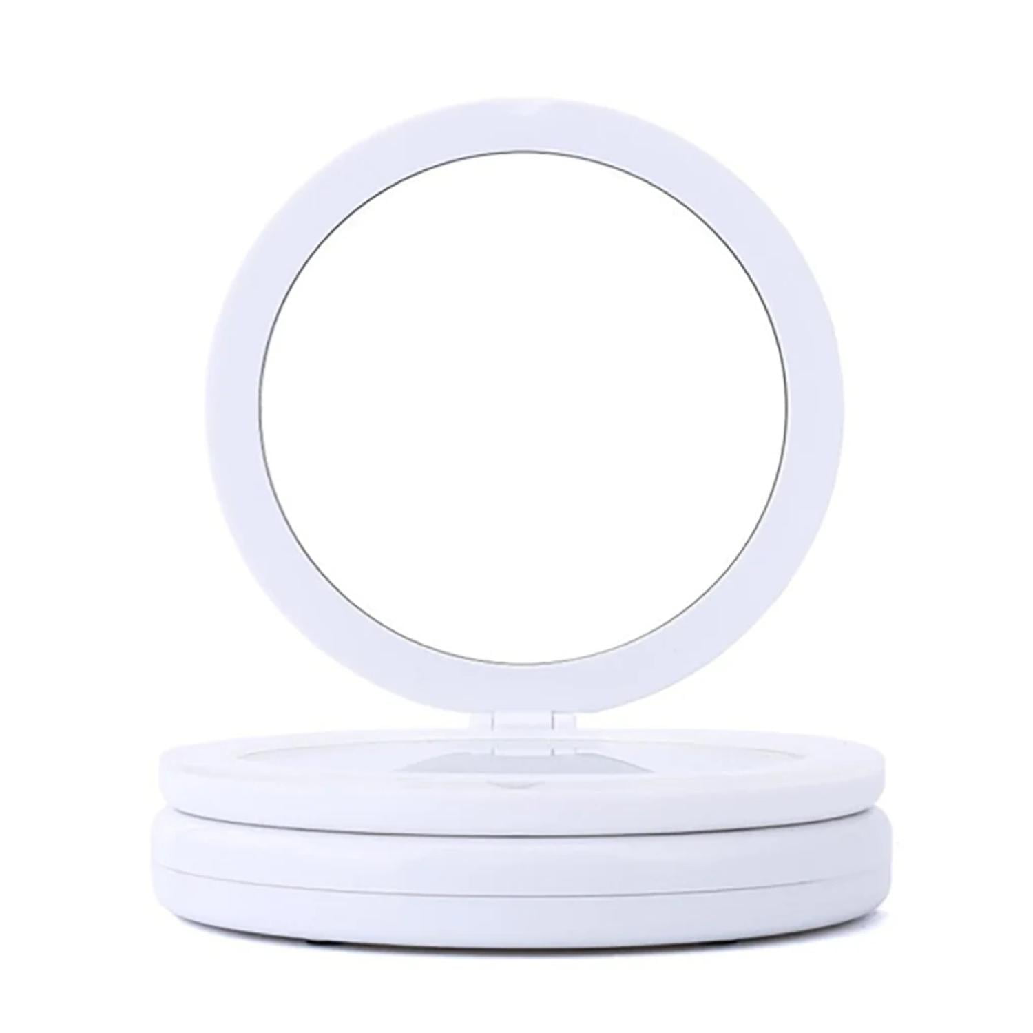 Total E-commerce - Espejo De Maquillaje Plegable Led Usb Con Aumento 35x17x16cm