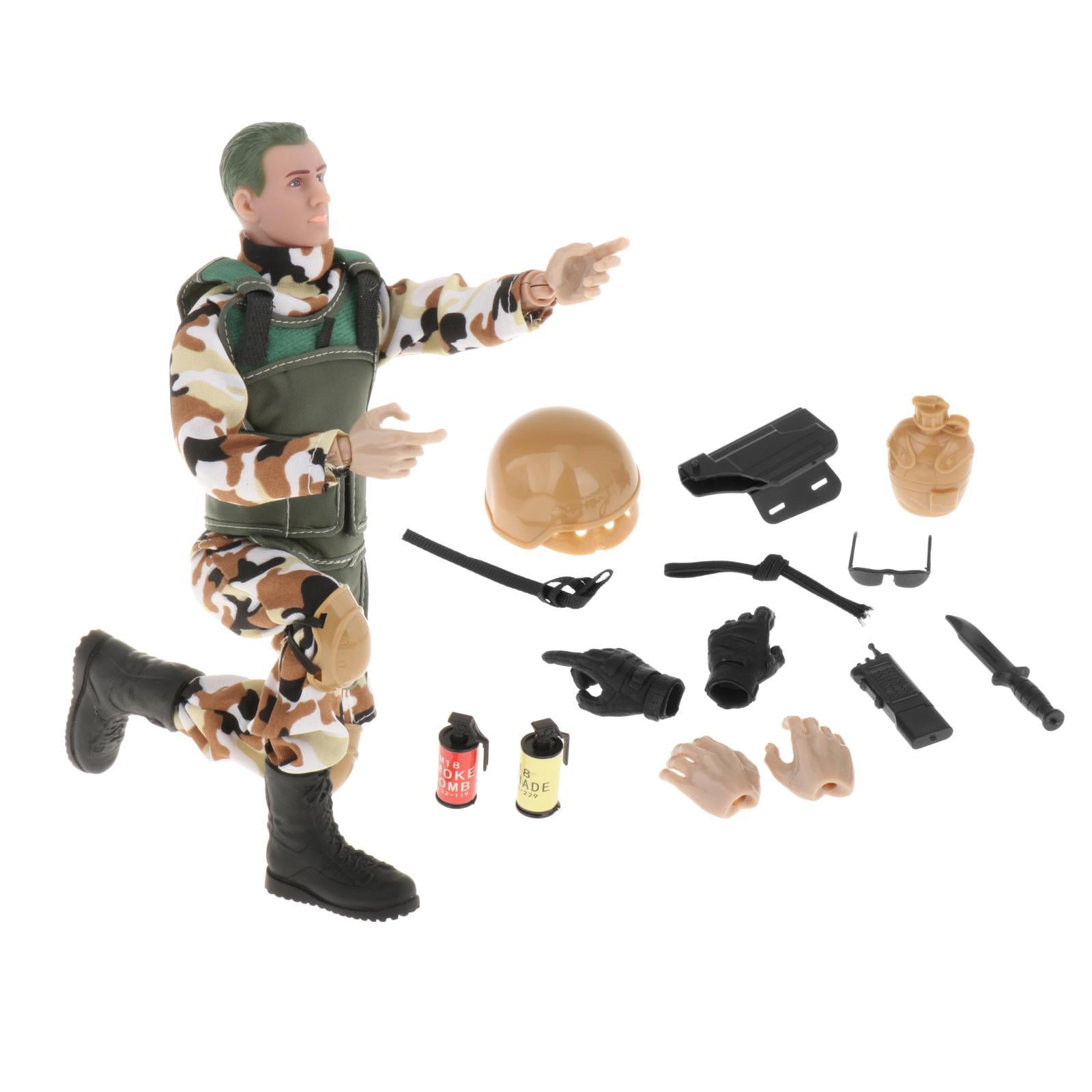Magideal - Figuras De Acción De 12 "playset Escala 1:6 Modelo Figura De Acción Fuerzas Especiales Figura De Acción Hombre Juguete Para Adultos Niños Adolescentes Verde A