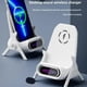 thumbnail image 3 of 15W Wireless Charging Phone Holder Para iPhone 13 14 15 Pro Max Samsung S23 S22 Xiaomi Mi 13 14 Fast Charging Dock Station-Blanco, 3 of 6