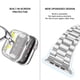 thumbnail image 4 of Correa de reloj iiteeology compatible con Apple de 44 mm con funda plateada, 4 of 7