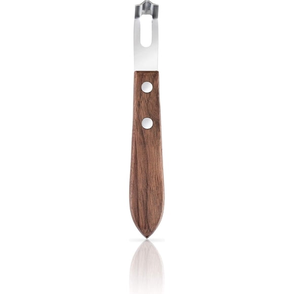 Rallador de cítricos Viski de acero inoxidable y madera de nogal