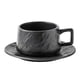 thumbnail image 1 of Tazas De Capuchino Con Platillo, Taza De Café Para Restaurante, Cafetería, Regalo De Inauguración De La Casa, Negro, 1 of 5