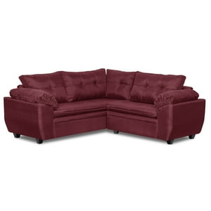 Deco Outlet - Seccional Liverpool 3.2 Tela Burdeo