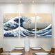 thumbnail image 2 of 3pcs Classic Poster Wall Art The Wave Of Kanagawa, Famous Painting Print Decorative Picture Living Room Home Office Decoration, NO Frame, 2 of 2