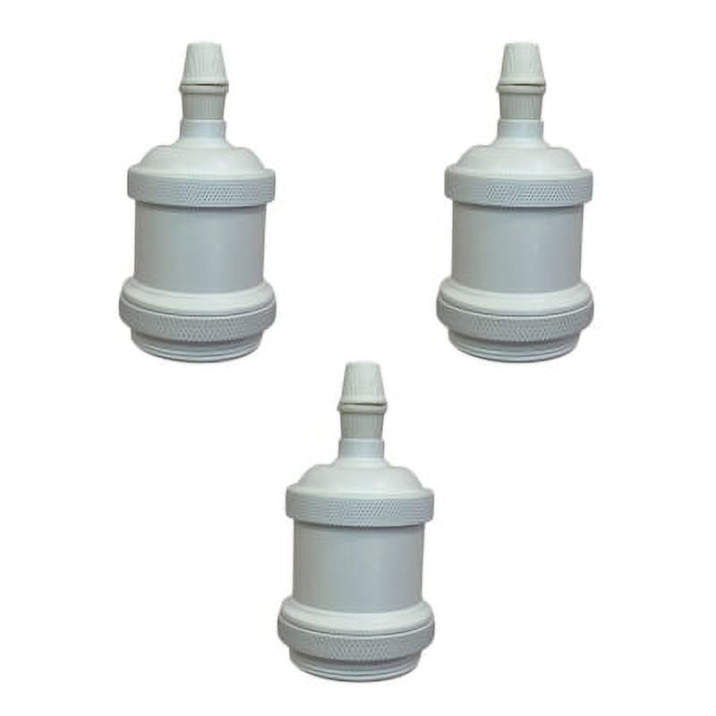 Hb Led - Pack 3 Soquetes E-27 Retro Blanco Vintage