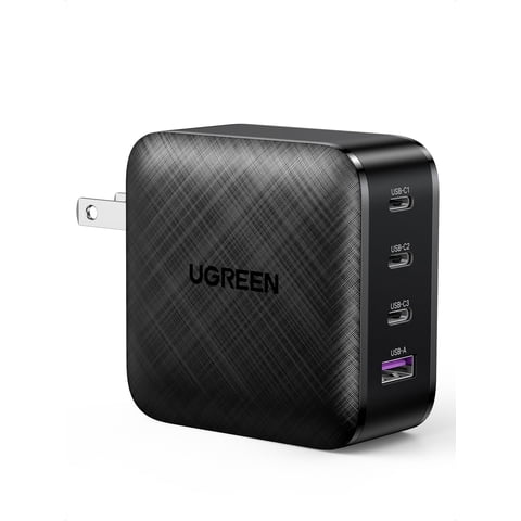 Cargador Ugreen Usb C De 65 W, 4 Puertos Gan Pd Fast Macbook Pro/Air