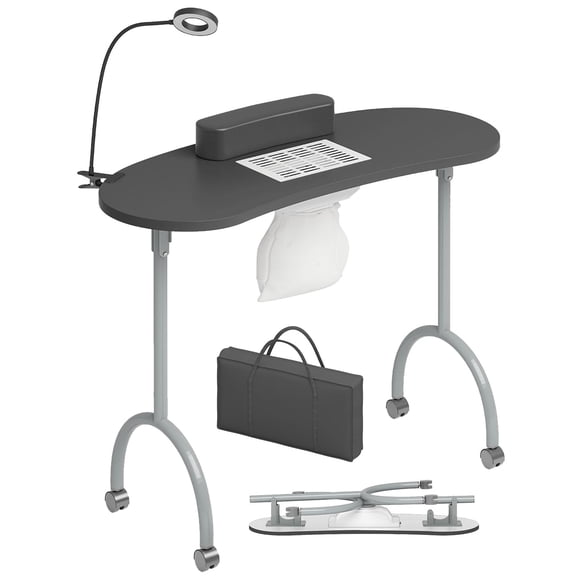 Mesa de manicura portátil y plegable TABU con lámpara LED