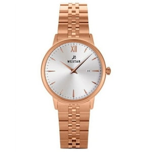 Westar - Reloj Profile Tono Oro Rosa Acero Inoxidable Esfera Plateada Cuarzo 40215Ppn607 Para Mujer