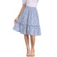 thumbnail image 1 of INSPIRE CHIC Falda de Mujer Cintura Elástica Línea A Fluida con Volantes en Capas Floral Midi Falda Azul Cielo S, 1 of 6