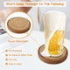 thumbnail image 2 of Juego de 5 posavasos Eykao de madera absorbente para bebidas, 10 cm, 2 of 6