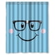 thumbnail image 1 of Cortina de ducha con cara sonriente, juego de cortinas de baño con ganchos, tamaño 60 x 72 pulgadas, 1 of 3