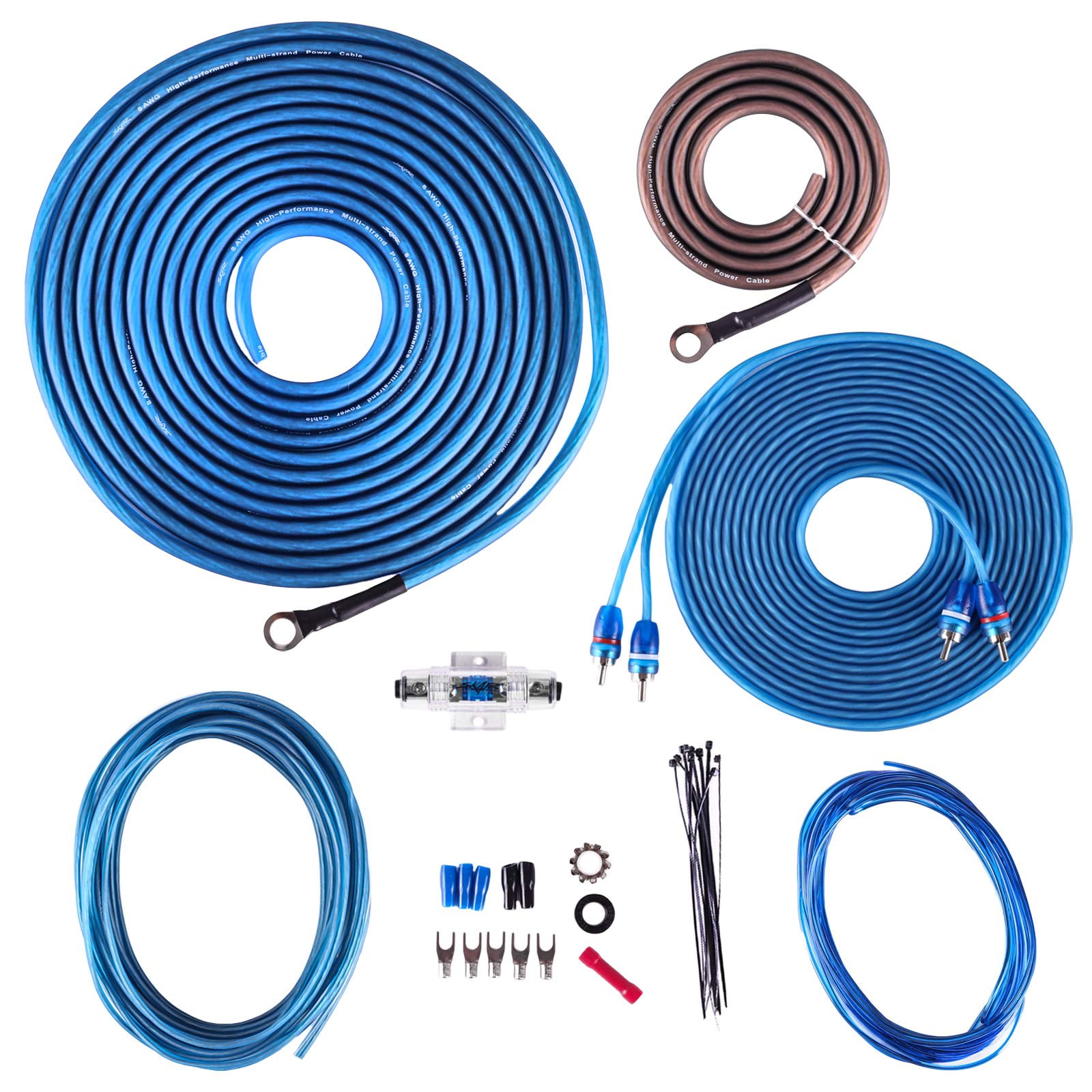 Kit De Cableado Para Instalación De Amplificadores Skar Audio Calibre 8 Cca