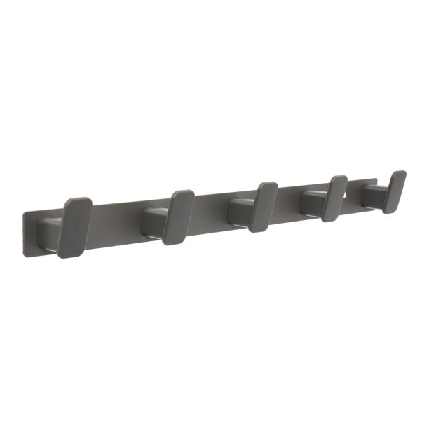 Perchero de Pared de 1 Paquete, Gancho de Abrigo de Aluminio, Perchero de Sombreros, Ganchos de Pared, para Entrada, Baño, Dormitorio Gris 17.3*1.3in
