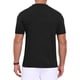 thumbnail image 3 of INSPIRE CHIC Polo de punto a rayas para hombre, manga corta de verano, con botones, camisa polo de jacquard, L negro, 3 of 5