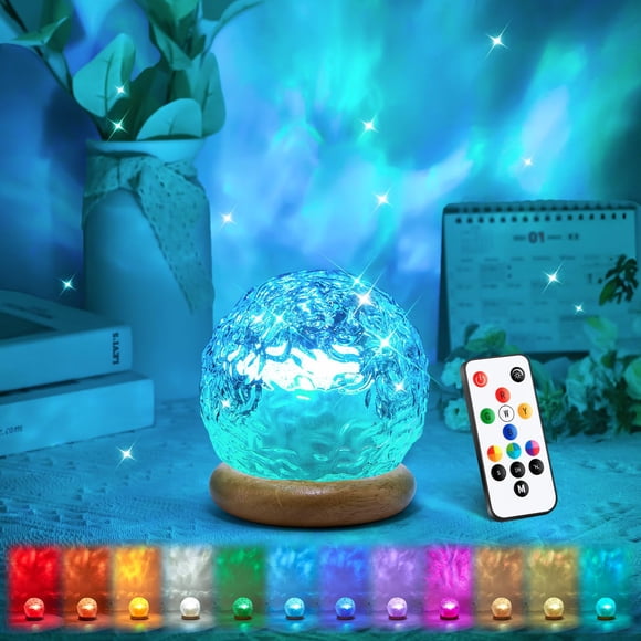 Lámpara Bola De Cristal Con Iluminación Ambiental De 18 Colores Y Control Remoto