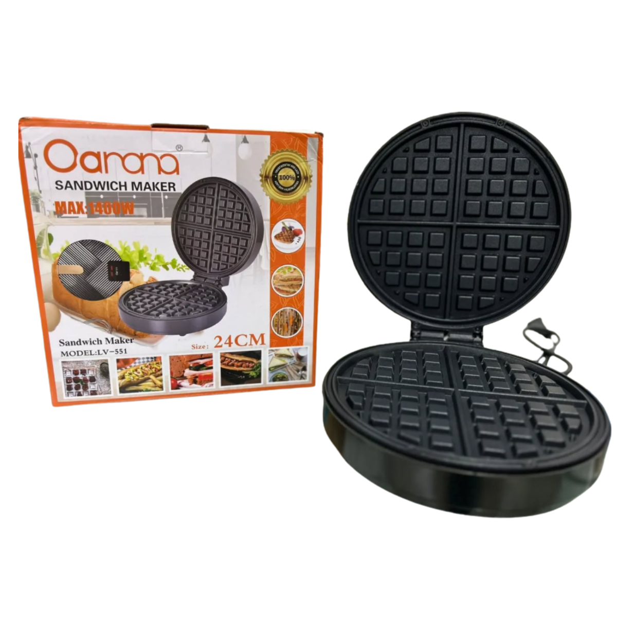 Genérico - Mini Waflera Eléctrica Redonda Repostería Wafles