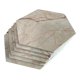 thumbnail image 1 of Set De 6 Posavasos Diseño Mármol Pack 6 Posavasos Hexagonal beige, 1 of 2