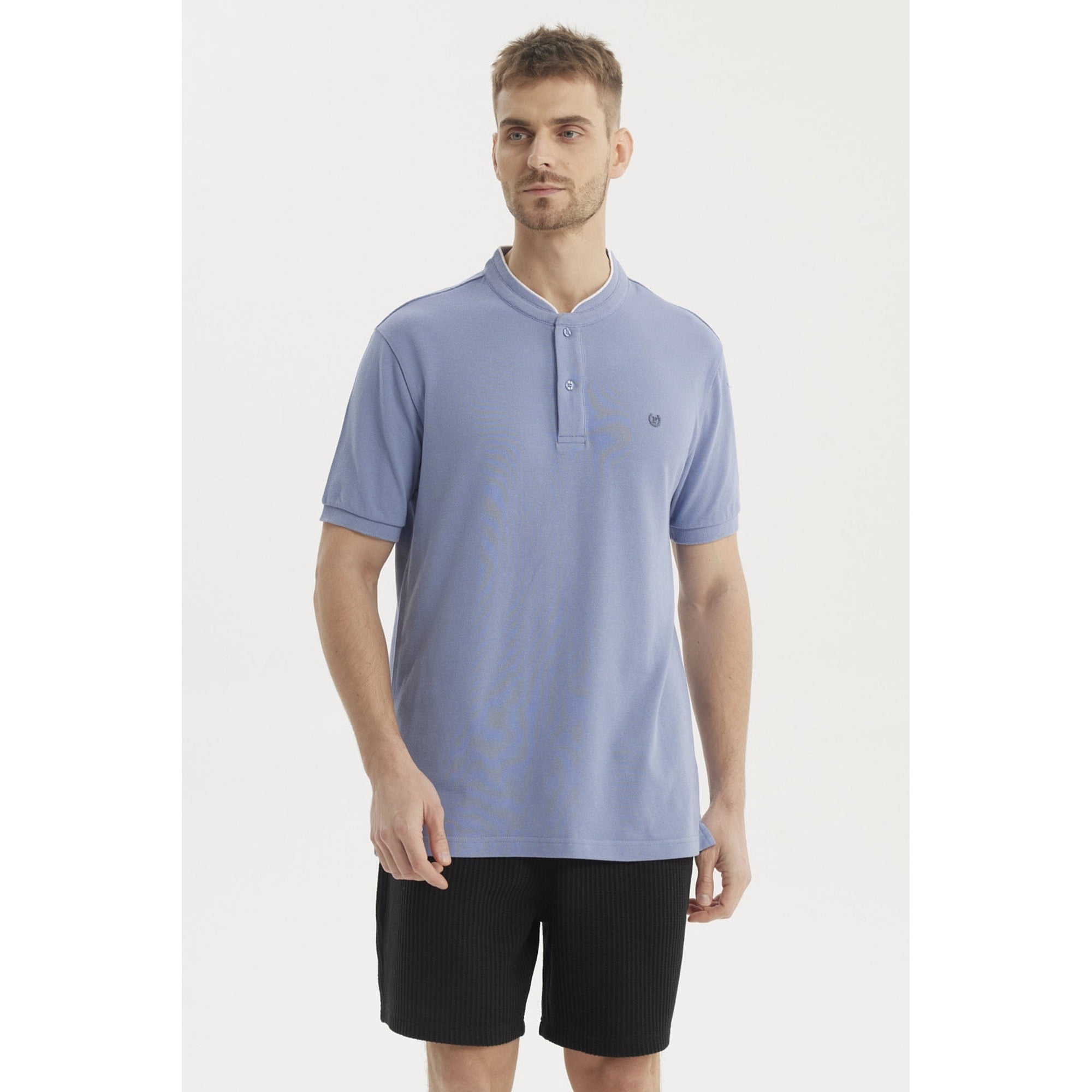 Fashionspark - Polera Hombre Cuello Polo Azul