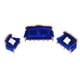 thumbnail image 5 of 1:25 Simulación Estilo Europeo Sofá Almohada Modelo Conjunto Muebles Decoración Azul, 5 of 5