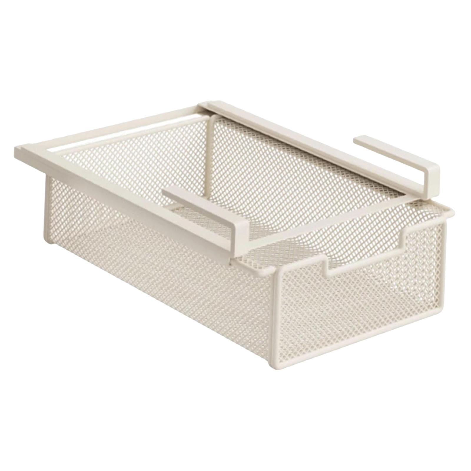 Bothyi - Cesta Extraíble Para Almacenamiento Debajo Del Estante, Decorativa Para Despensa, Cocina, Debajo Del Escritorio, Color Blanco