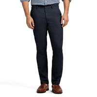 Pantalones Chino Americanos Izod Para Hombre, Corte Recto De Frente Plano, Azul Marino