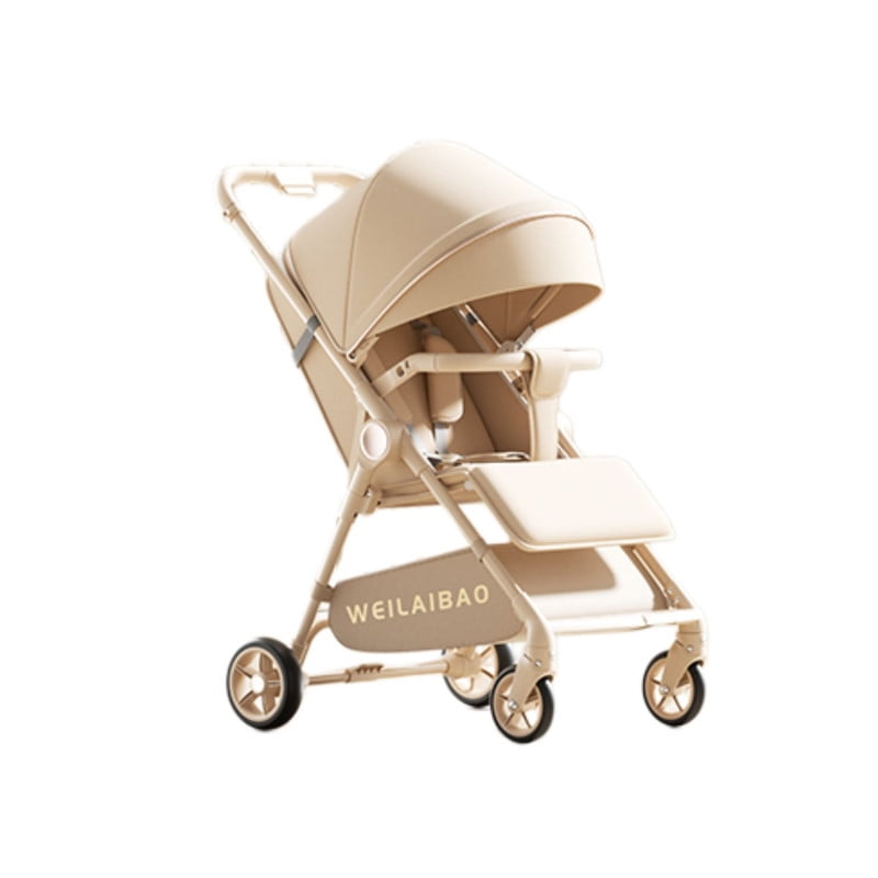 Babyluna - Coche De Paseo Liviano Plegable Y Ajustable Para Bebe Caqui