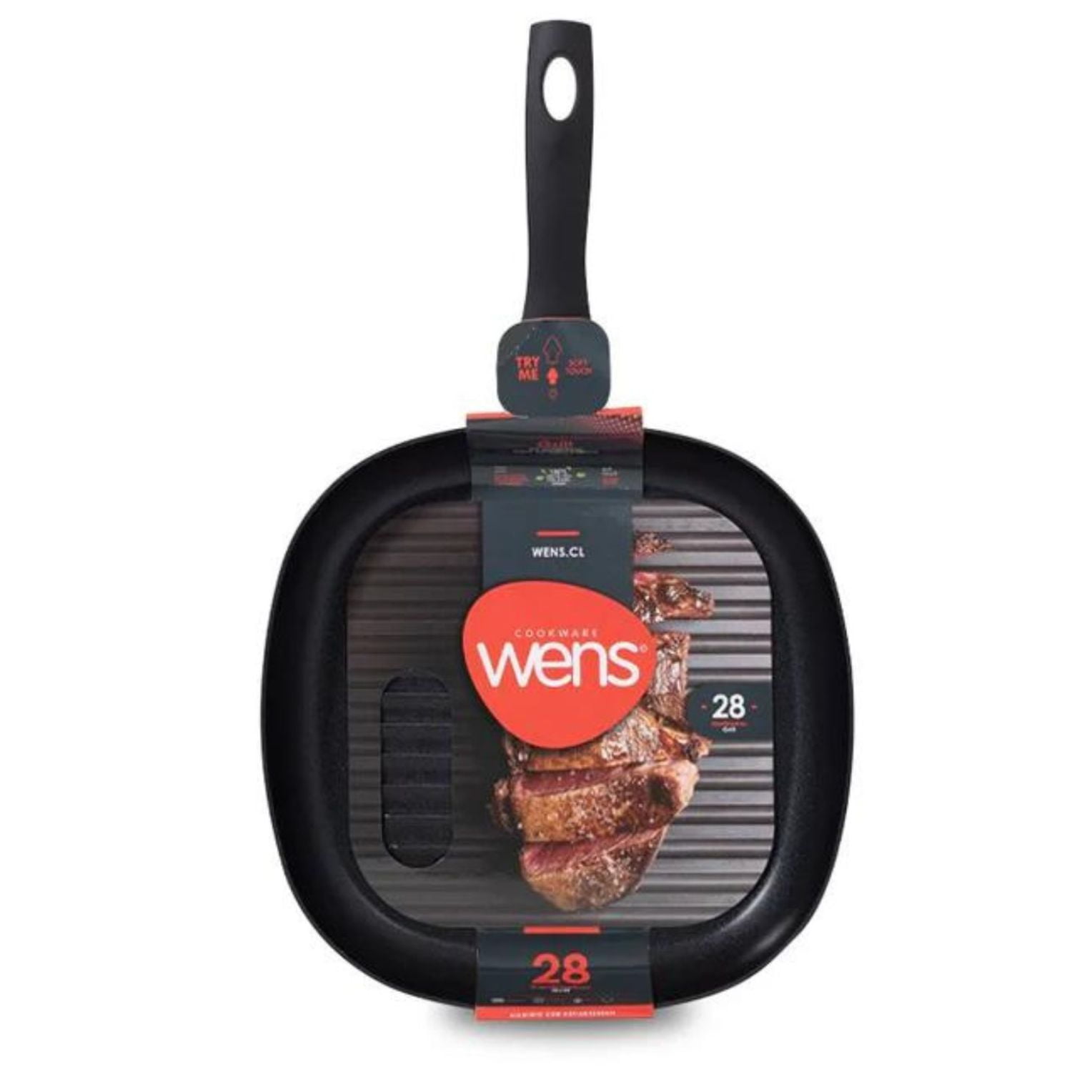 Wens - Sarten Churrasquera 28cm Firenze Antiadherente Color Rojo