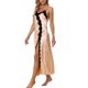 thumbnail image 4 of INSPIRE CHIC Vestido de Noche de Satén con Encaje para Mujer de Regreso a Clases, Tirantes Finos, Maxi Vestido de Dormir con Abertura Lateral M Champán, 4 of 6