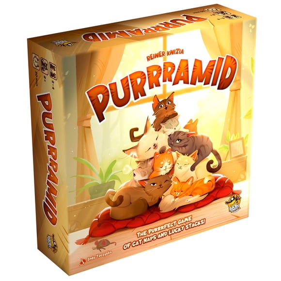 Juego de mesa Lucky Duck Games Purrramid, estrategia familiar, 8+