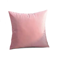 Genérico - Funda Para Cojín Velvet Terciopelo Liso En Variedad De Colores - Rosado
