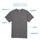 thumbnail image 5 of Camiseta Gildan Heavy Cotton G5000 para hombre, paquete de 10 unidades, color gris, 5 of 6