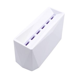 Ioensy - Pinzas De Extensión De Pestañas Soporte De Exhibición 6 Agujeros Medida 6X3X3 Pulgadas Blanco Elegante