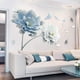 thumbnail image 1 of Pared Stickers y Murals Large White Azul Flower Lotus Butterfly Desmontable Pared Stickers 3D Pared Arte Decals Mural Arte fo Living Room Camaroom Home Deco 125x78cm, 1 of 5