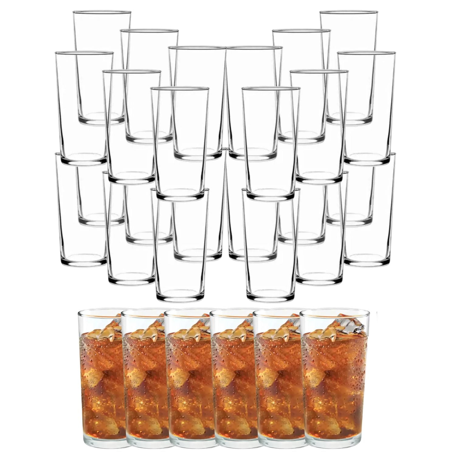 Nadir - Set 30 Vasos Atlanta 286ml Vidrio Celebraciones Largo
