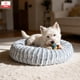 thumbnail image 1 of Cama Redonda Para Mascota Gatos Perros Tela Angora Suave Lavable Estilo Donut Dirty Color Gris, 1 of 10