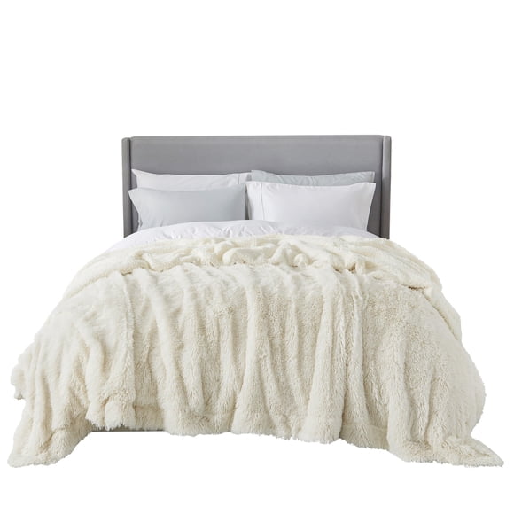 Manta Bedsure, suave, crema, tamaño queen, esponjosa, peluda, para invierno