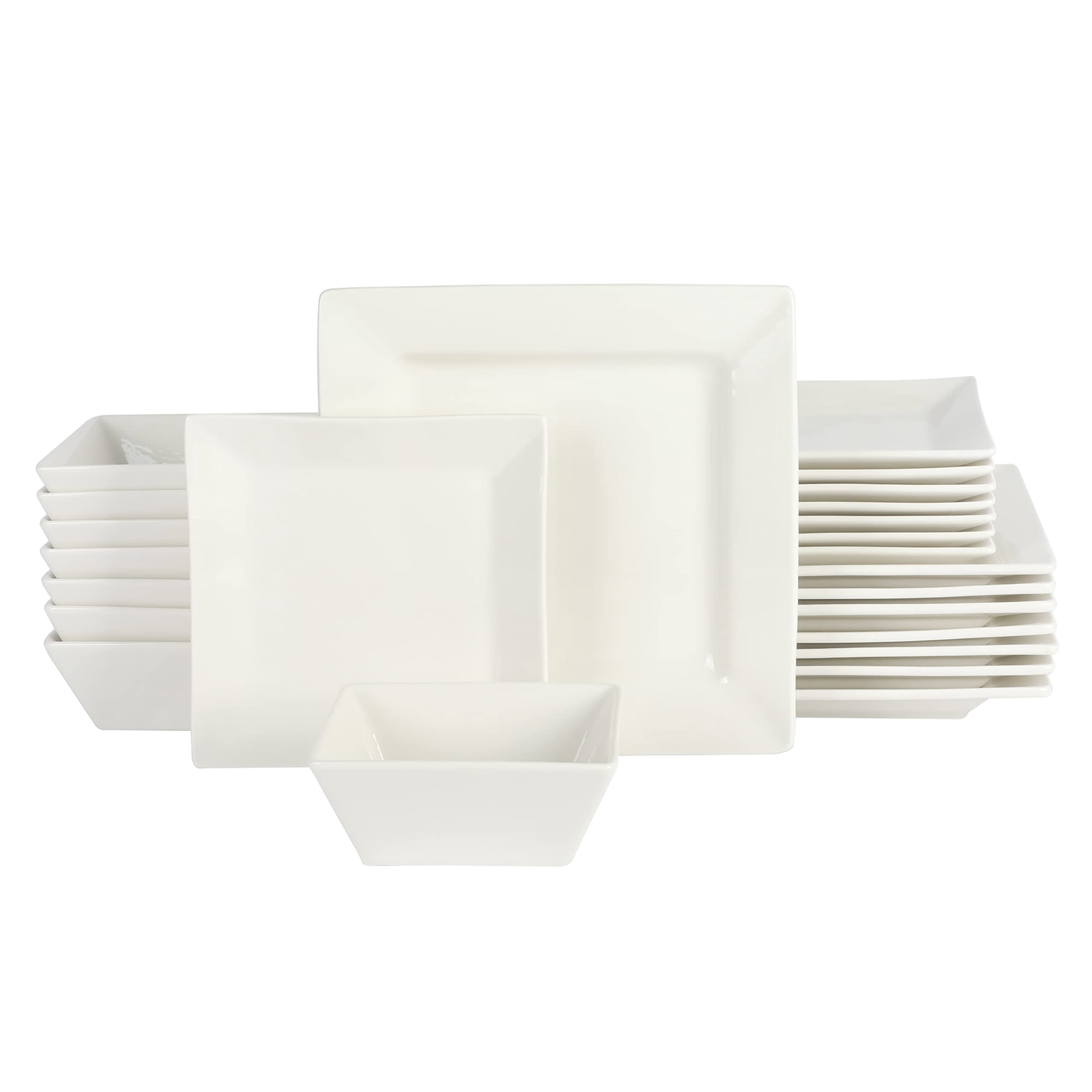 Juego De Vajilla Gibson Home Zen Buffet De Porcelana Blanca 24 Piezas