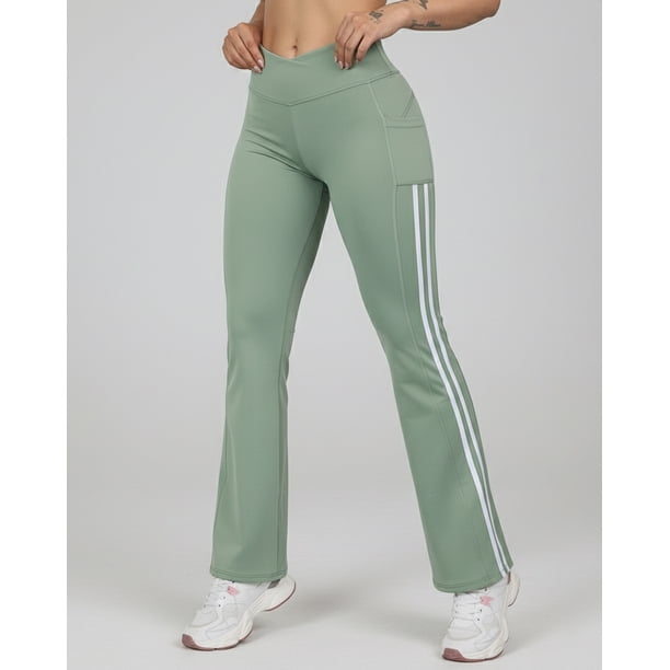 Calza Flare Mujer Tiro Alto con Bolsillos
