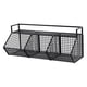 thumbnail image 4 of Organizador de almacenamiento colgante, cesta de metal pequeña con adhesivos, cesta de alambre colgante para garaje, cocina, frutas, verduras, , 3 cuadrícula, 4 of 5