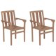 thumbnail image 5 of Sillas de patio VidaXL de madera de teca con cojines negros, juego de 2, 5 of 9