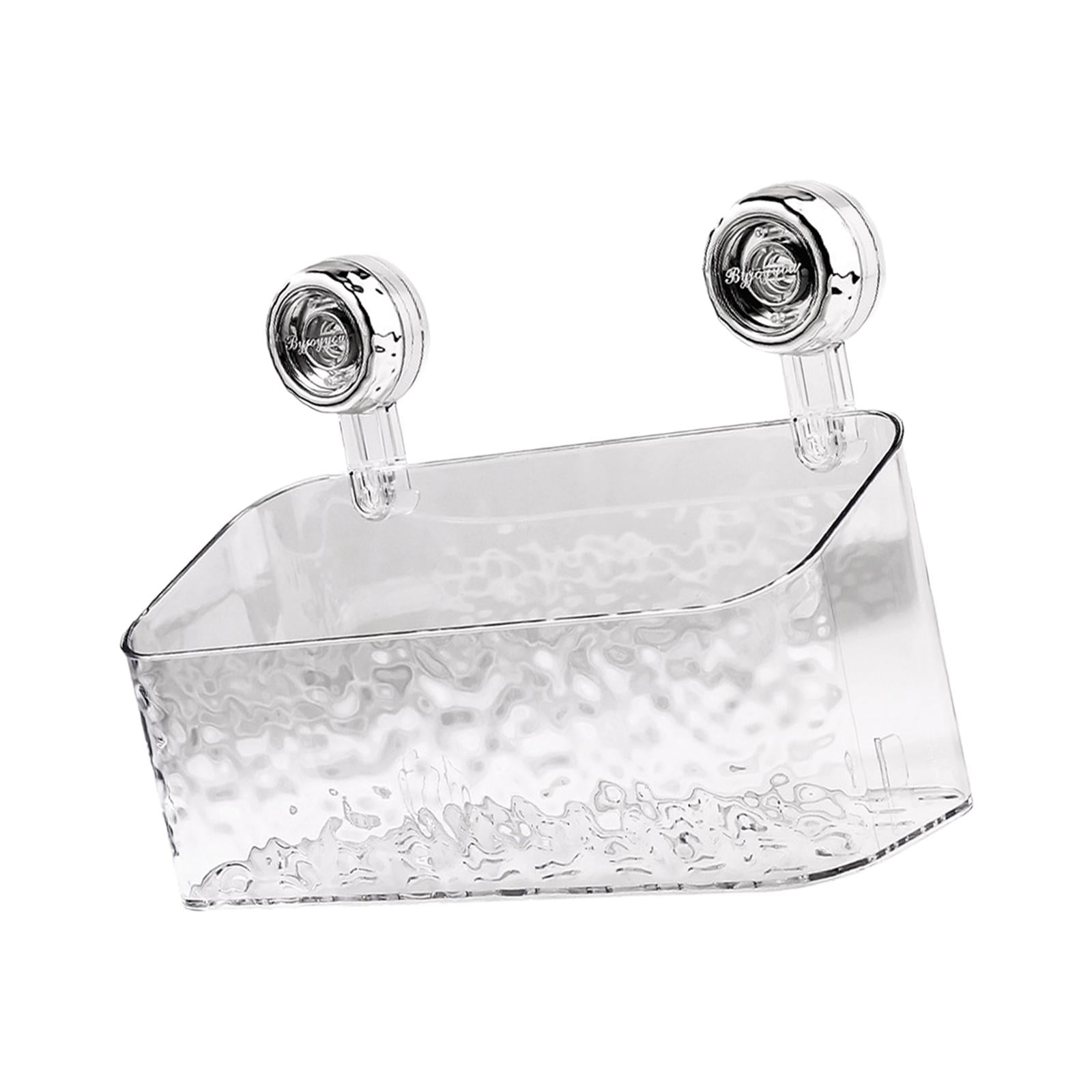 Magideal - Carrito De Ducha Con Ventosa, Estante De Ducha Para Baño, Ligero, Moderno, Extraíble, Multifuncional Con Orificios De Drenaje, Organizador De Ducha L Blanco