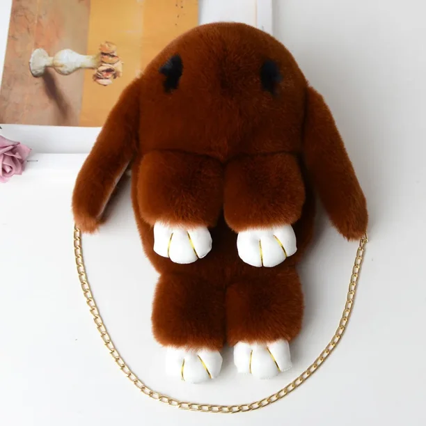 Cute Plush Rabbit Single Shoulder Bag Crossbody Bags Japanese Bunny Stuffed Rabbit Toy Children School Backpack Kids Gift Toys