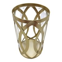 Fliperex - Candelabro Porta Velas Dorado Figura Diseño Moderno