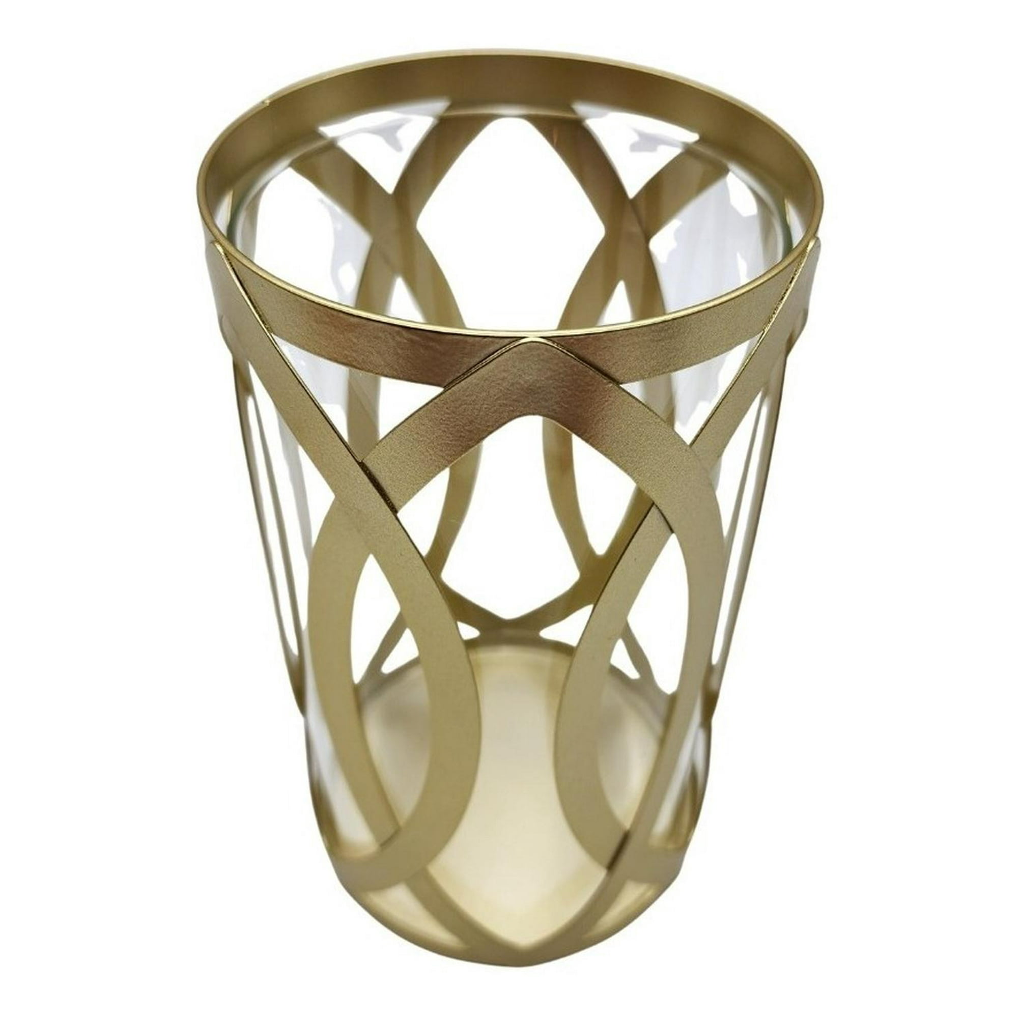 Fliperex - Candelabro Porta Velas Dorado Figura Diseño Moderno Dorado